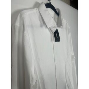 EXPRESS Men's White Long Sleeve Button Down Dress Shirt L Tall NWT  $78